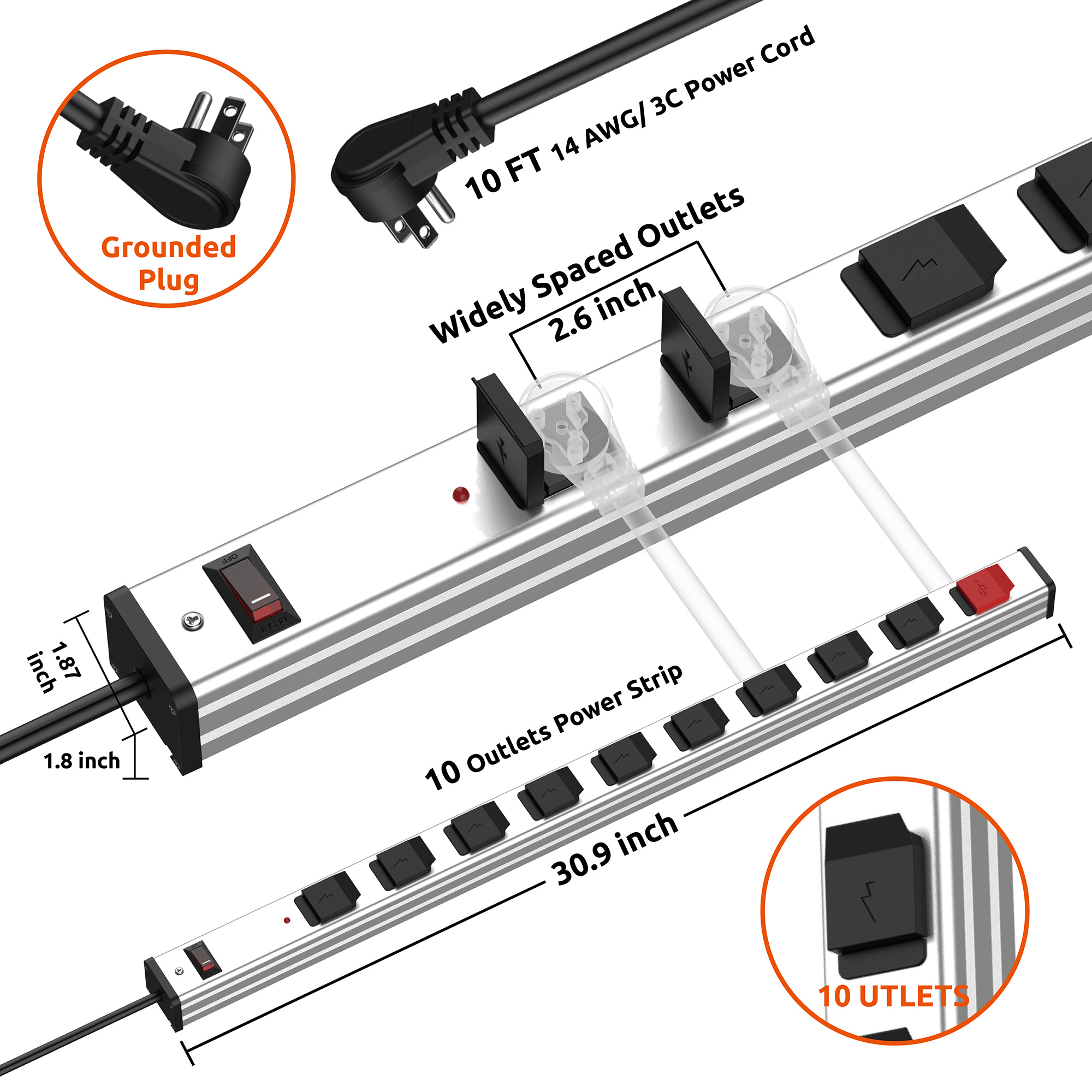 Link2Home - Cord Storage 3 ft. Extension