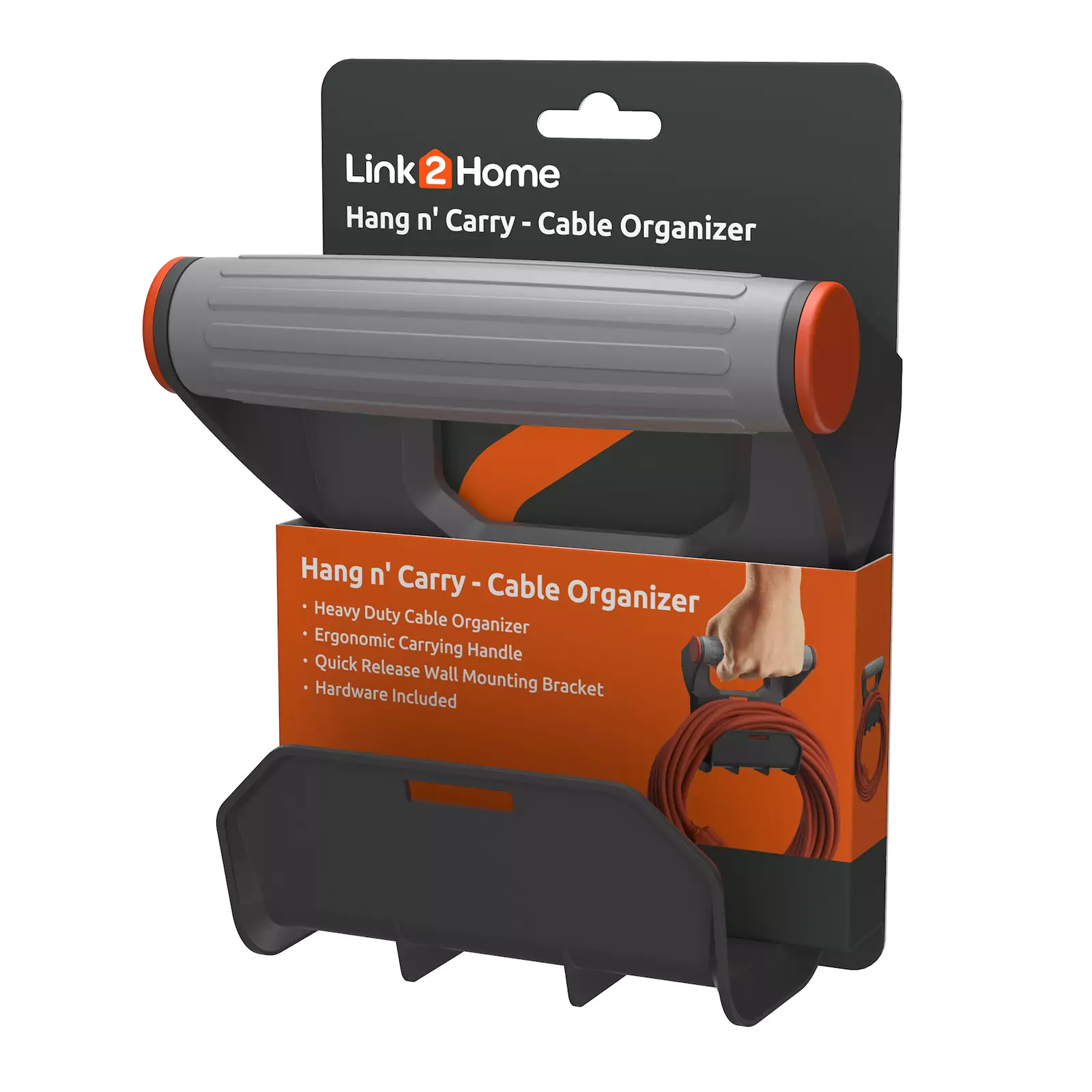 Link2Home - Hang n' Carry Handle Wall Mounted for Extension Cord