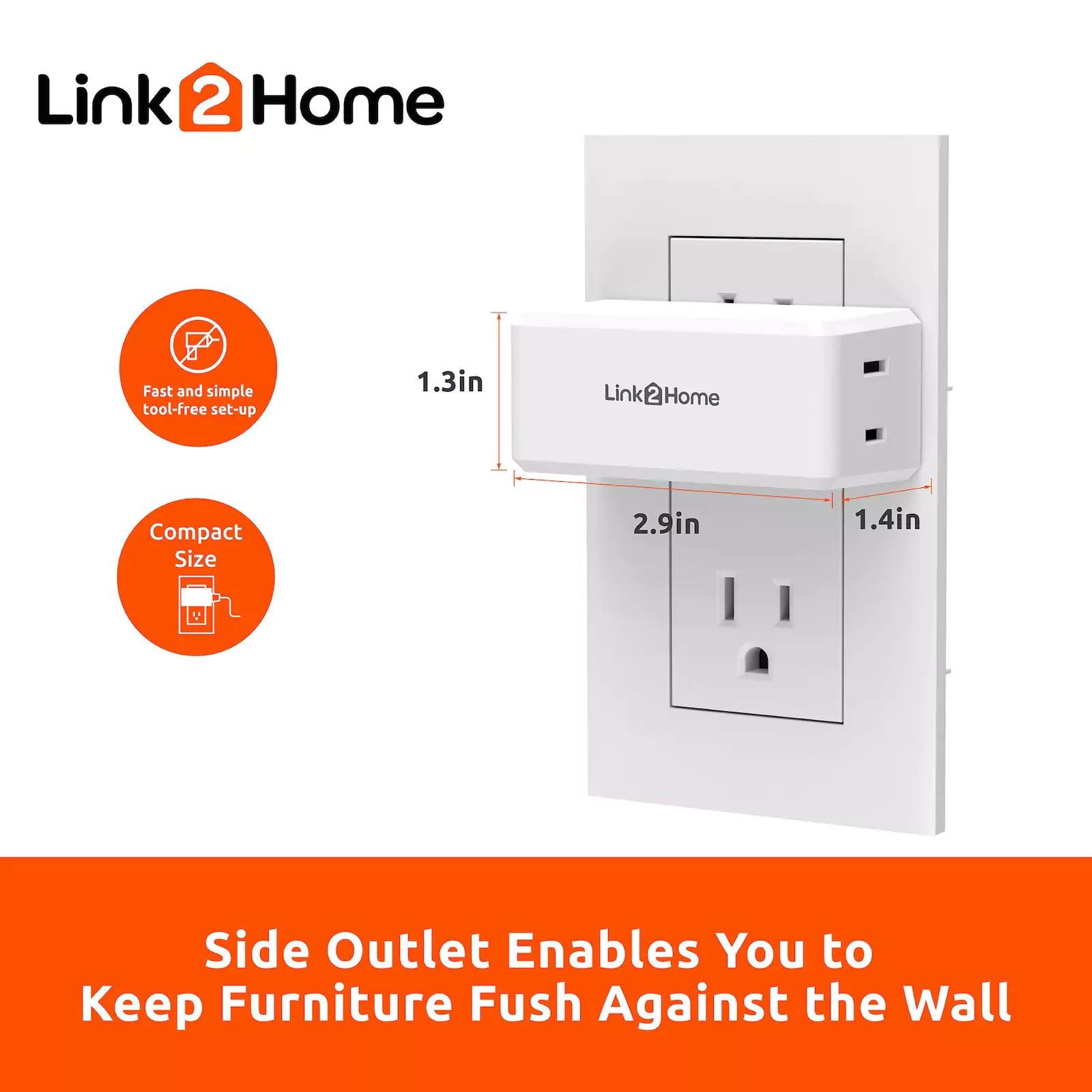 Link2Home - Wireless Remote Control Outlet Light Switch