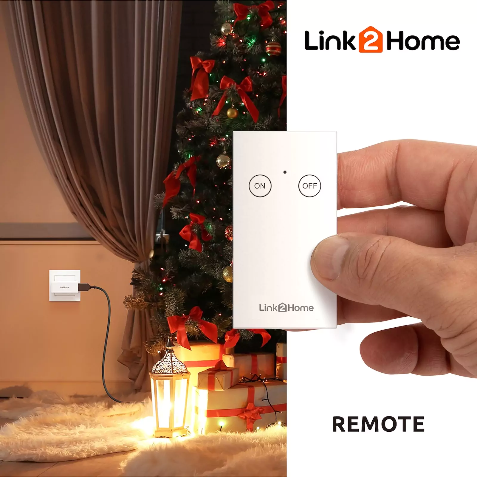 thumbnail image 2 of Link2Home Wireless Remote Control Outlet Light Switch, 100 Ft Range... 2 of 14