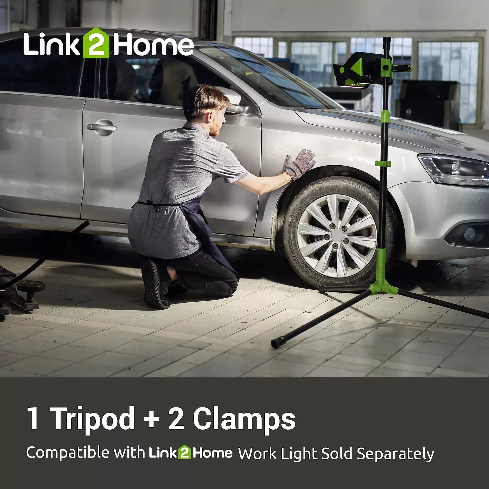 Link2Home - Telescopic Portable Tripod with 2 Clamps