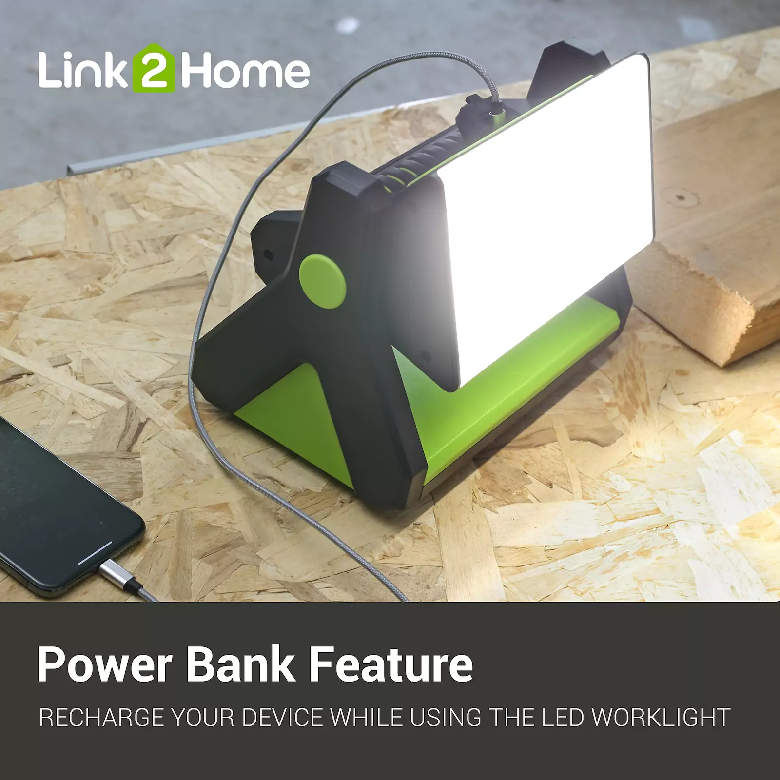 Link2Home - 30W LED Rechargeable Outdoor Work Light