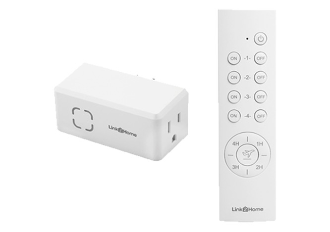 LINK2HOME - Indoor Remote Control Outlets with Countdown Timer and Random  Mode 3 power outlets + 1 remote